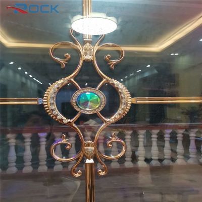 Rose Gold Georgian Bar Flower Electroplating Georgian Bar Glass For Upvc Doors